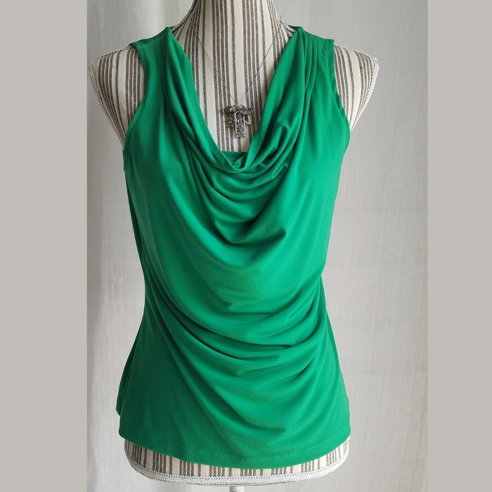 Gorgeous Emerald Green Slouch Neck Top